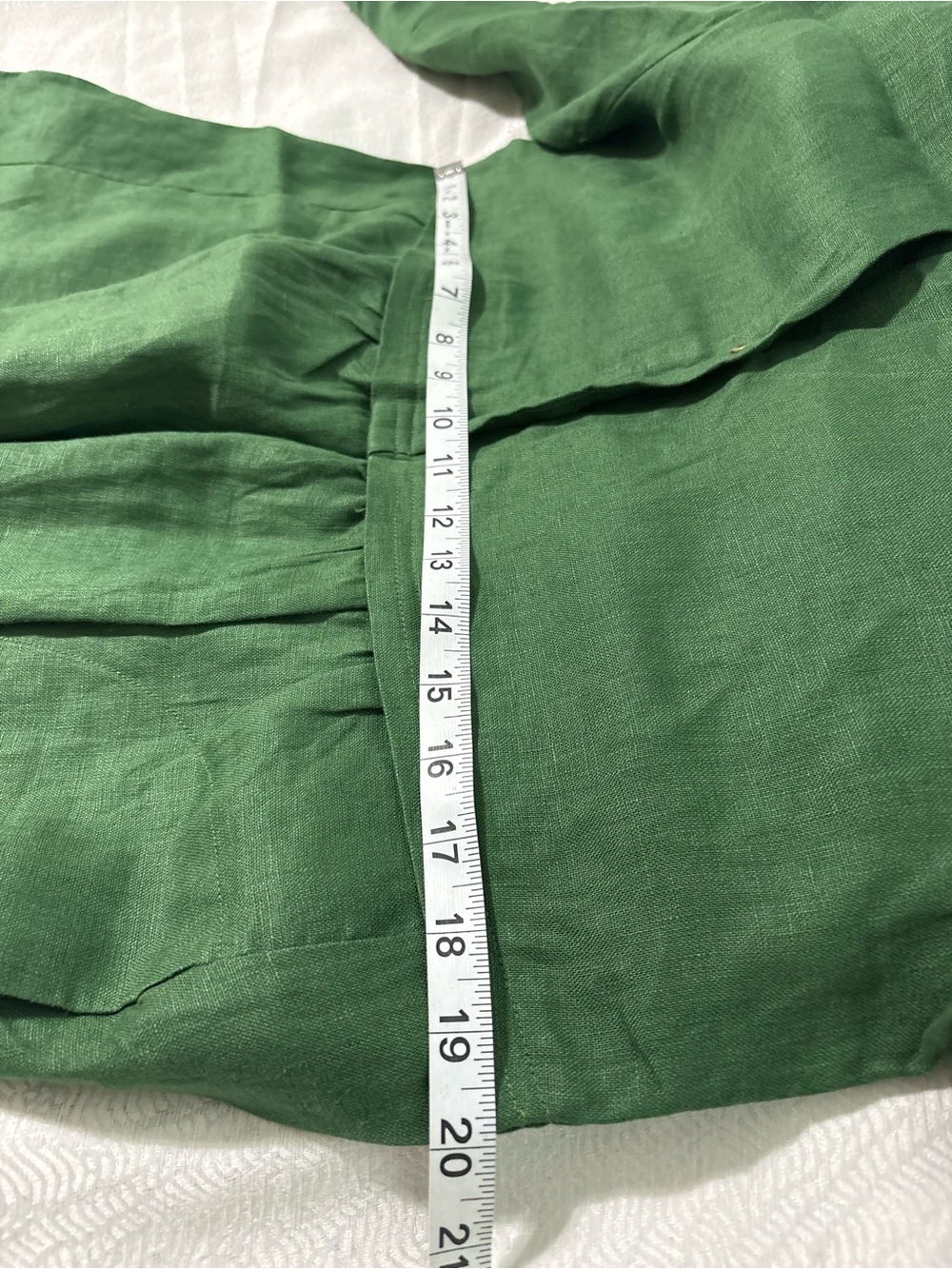 LINTICO Green Breathable 100 % Linen 3/4 Sleeves Maxi Dress Size M - Picture 4 of 14